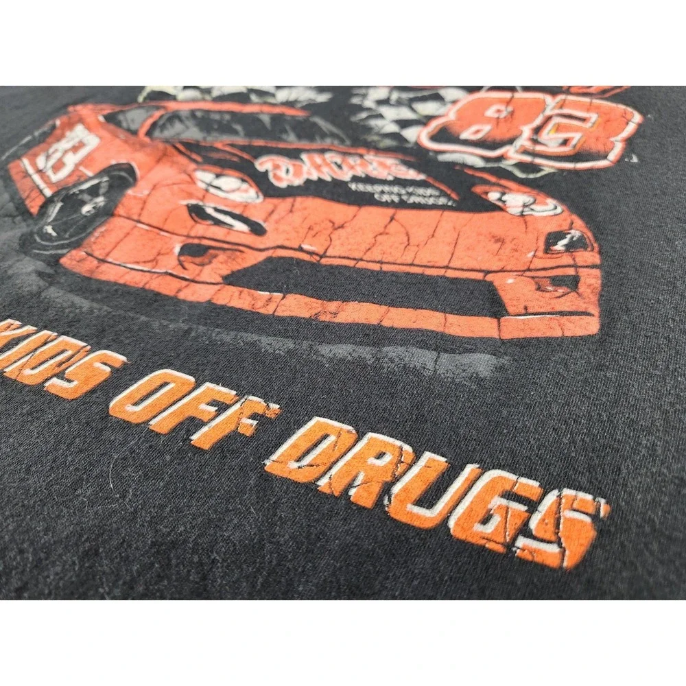 D.A.R.E. Racing #83 Keeping Kids Off Dare Drugs T Shirt Adult Large Black Cotton